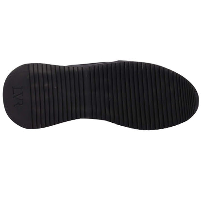 Black - Side - Lavair Mens Femento Leather Trainers