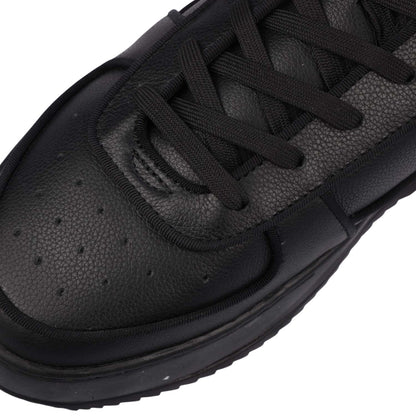 Black - Close up - Lavair Mens Femento Leather Trainers
