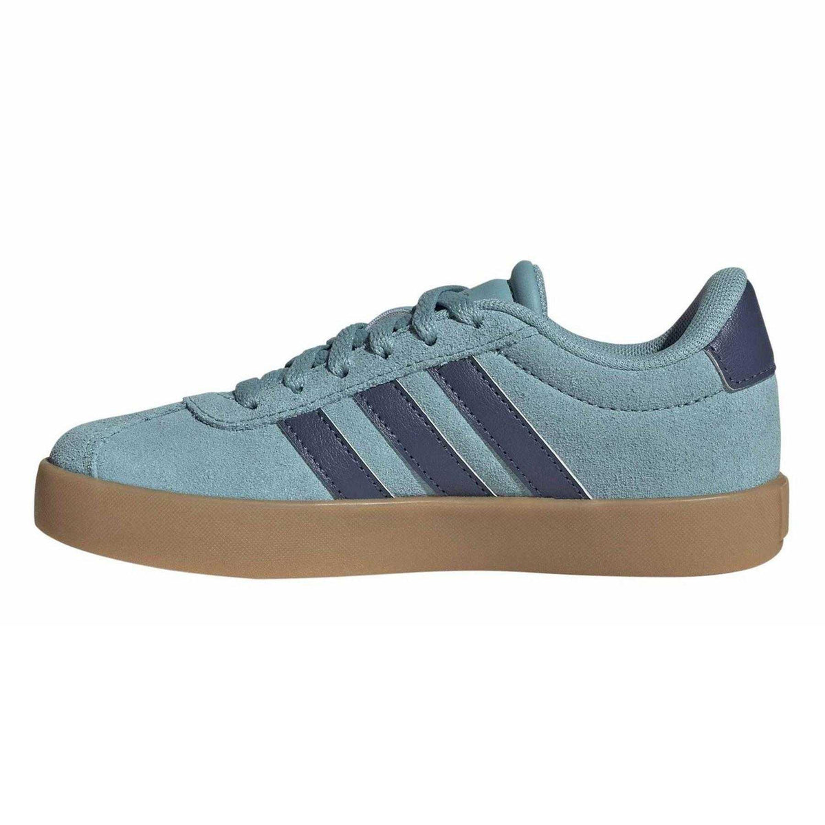 Mint-Preloved Blue - Side - Adidas Childrens-Kids VL Court 3.0 Flat Trainers