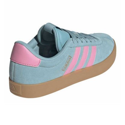 Mint Green - Back - Adidas Childrens-Kids VL Court 3.0 Flat Trainers