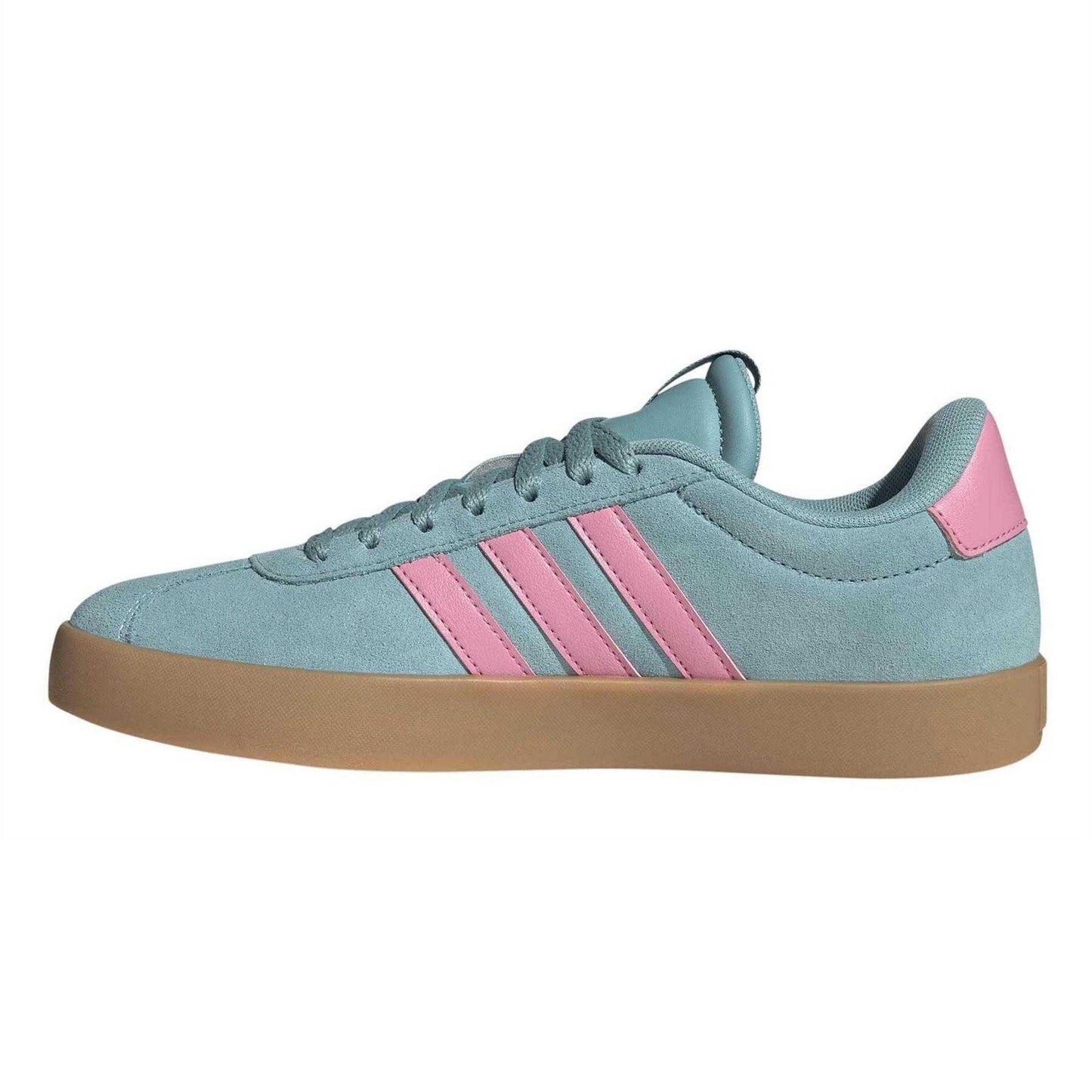 Mint Green - Side - Adidas Childrens-Kids VL Court 3.0 Flat Trainers