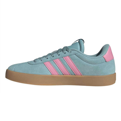 Mint Green - Side - Adidas Childrens-Kids VL Court 3.0 Flat Trainers