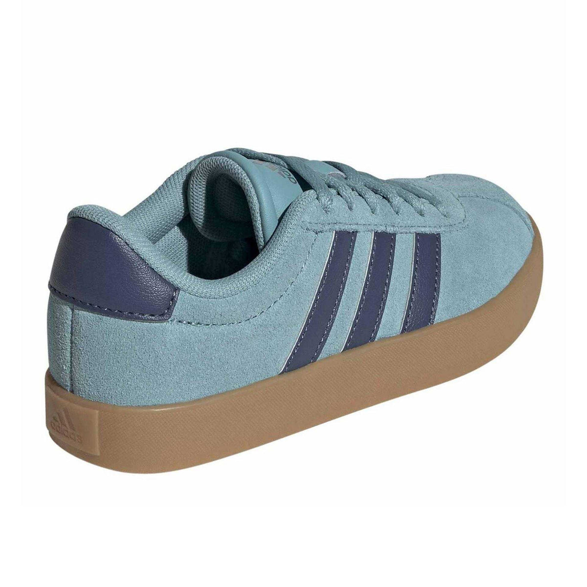 Mint-Preloved Blue - Back - Adidas Childrens-Kids VL Court 3.0 Flat Trainers