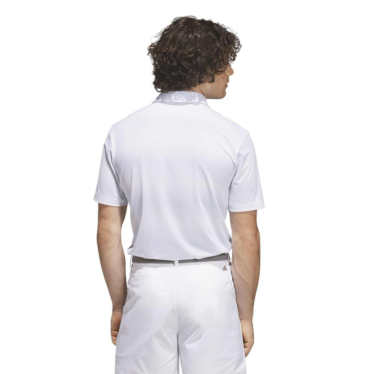 Sky Blue - Back - Adidas Mens Ultimate 365 Stripe Mesh Polo Shirt