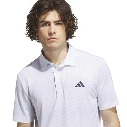 Sky Blue - Side - Adidas Mens Ultimate 365 Stripe Mesh Polo Shirt