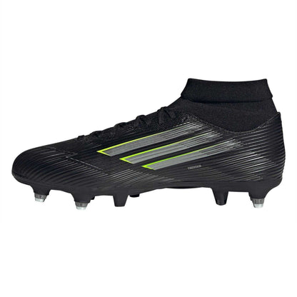 Black-Lemon - Side - Adidas Mens F50 League Mid Cut Soft Ground Football Boots