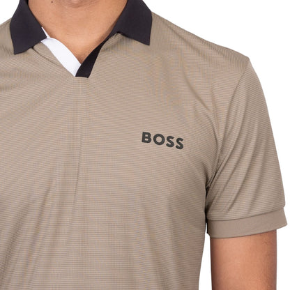 Pastel Green - Side - Hugo Mens Palle Toc Logo Slim Polo Shirt