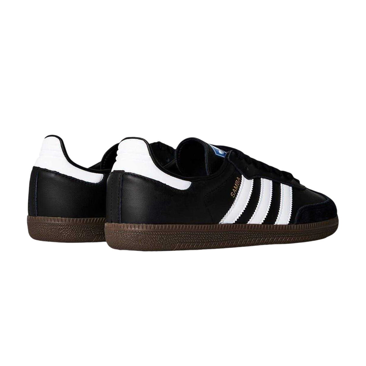 Black-White - Back - Adidas Womens-Ladies Samba OG Leather Trainers