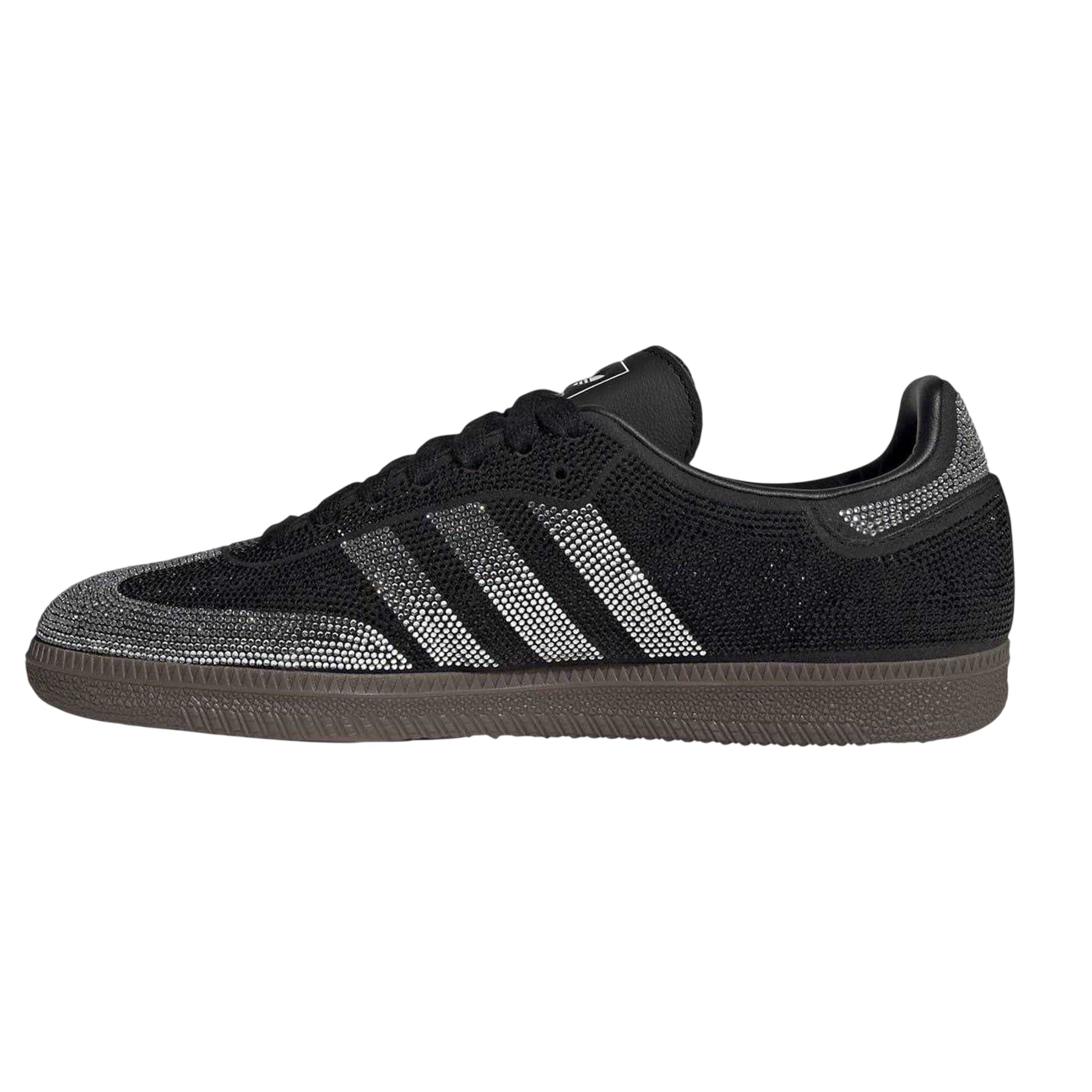 Crystal Black - Side - Adidas Womens-Ladies Samba OG Leather Trainers