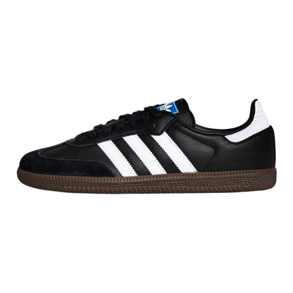 Black-White - Side - Adidas Womens-Ladies Samba OG Leather Trainers