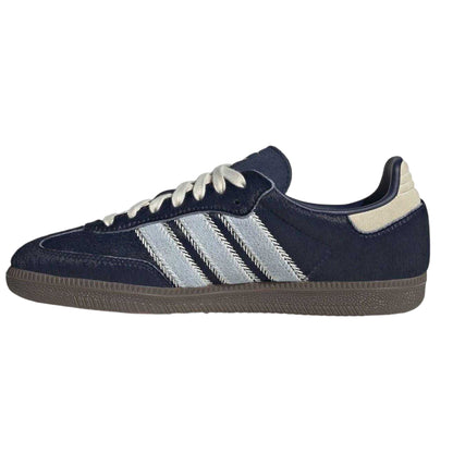 Night Indigo - Side - Adidas Womens-Ladies Samba OG Leather Trainers