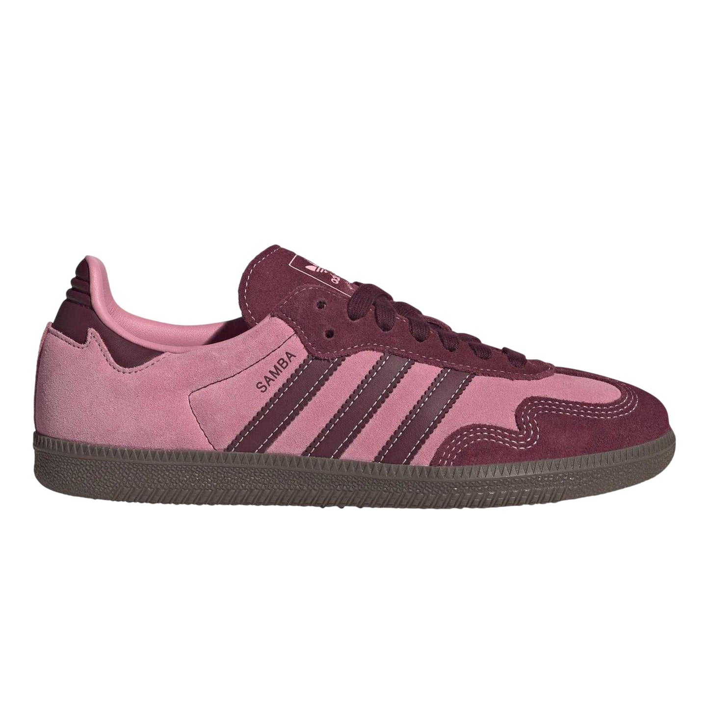 Pink - Front - Adidas Womens-Ladies Samba OG Leather Trainers