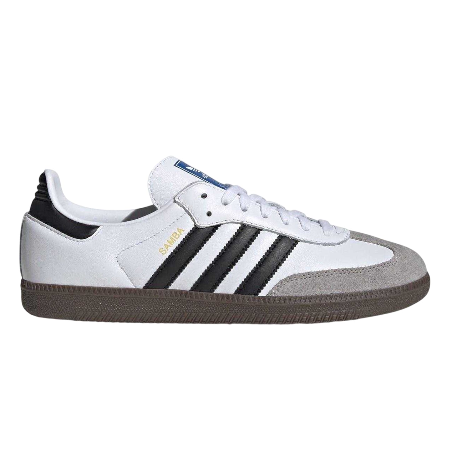 White-Black - Front - Adidas Womens-Ladies Samba OG Leather Trainers