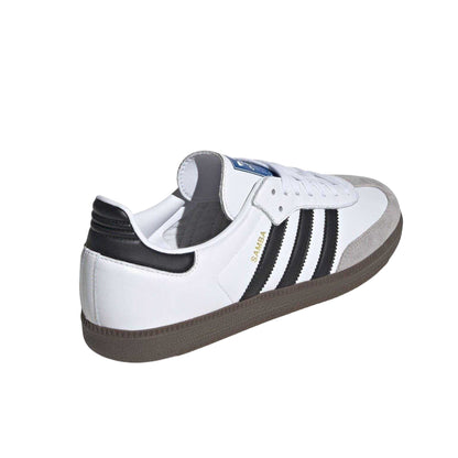 White-Black - Back - Adidas Womens-Ladies Samba OG Leather Trainers