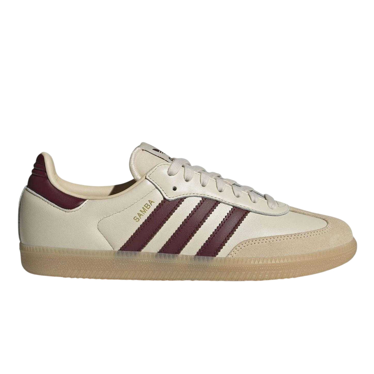 White-Red - Front - Adidas Womens-Ladies Samba OG Leather Trainers