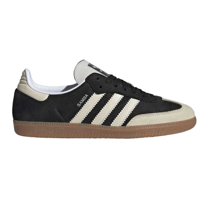 Black-Wonder White - Front - Adidas Womens-Ladies Samba OG Leather Trainers
