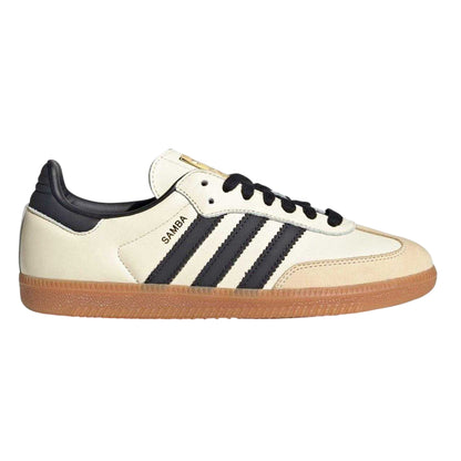 Cream-White - Front - Adidas Womens-Ladies Samba OG Leather Trainers