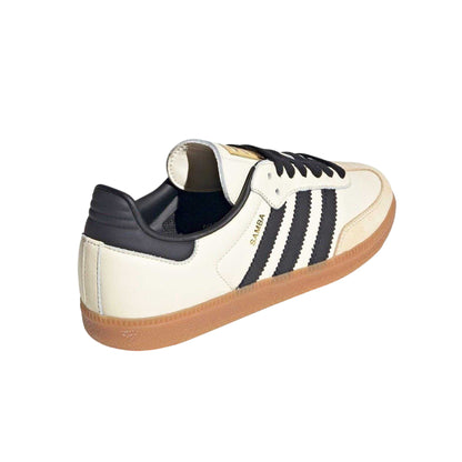 Cream-White - Back - Adidas Womens-Ladies Samba OG Leather Trainers