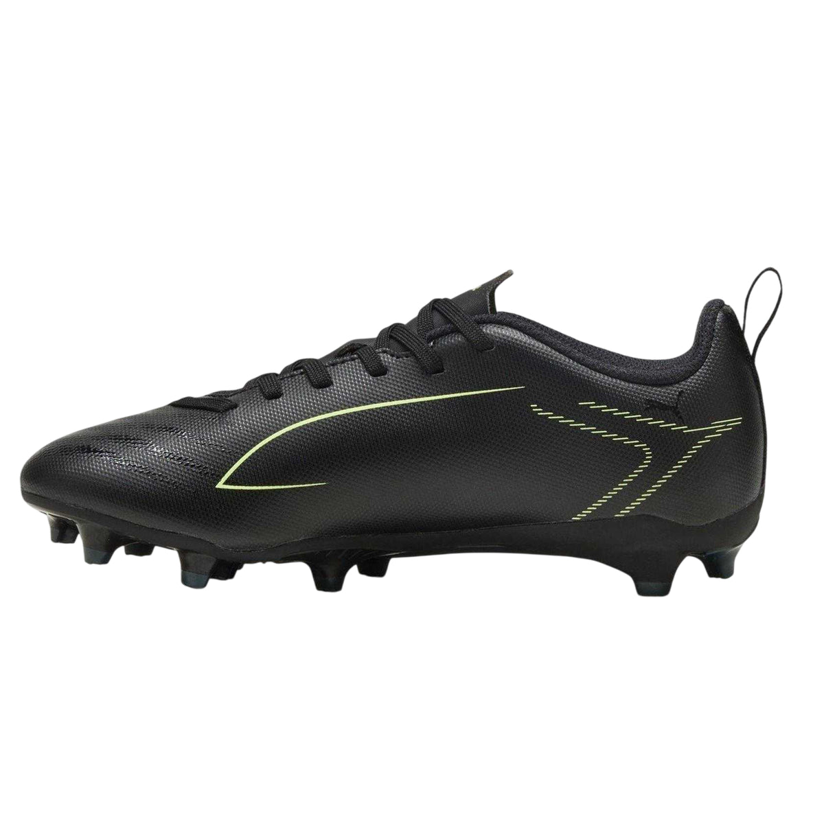 Black-Green - Back - Puma Childrens-Kids Ultra 6 Play FG AG Football Boots