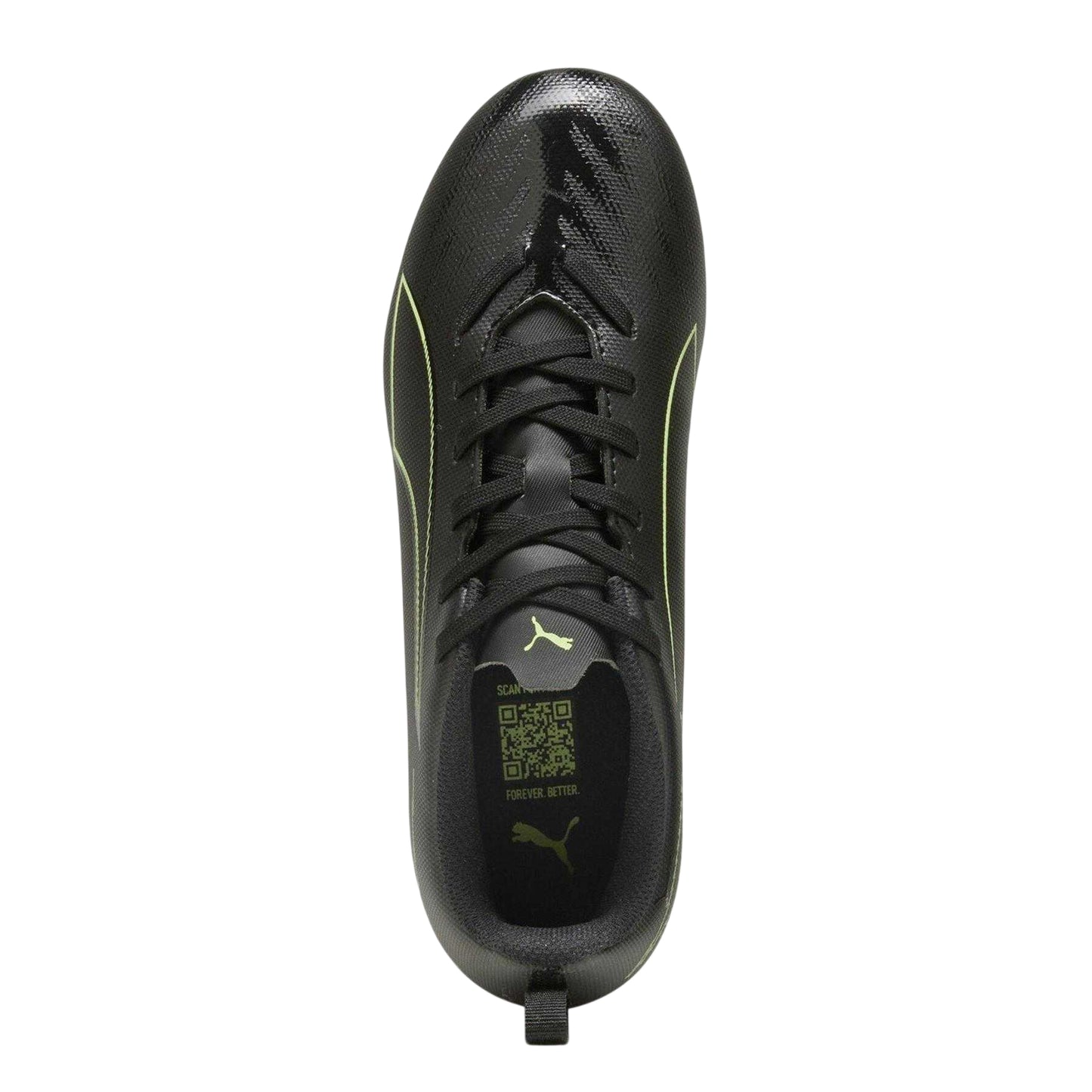 Black-Green - Side - Puma Childrens-Kids Ultra 6 Play FG AG Football Boots