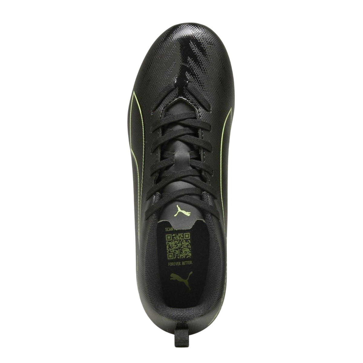 Black-Green - Side - Puma Childrens-Kids Ultra 6 Play FG AG Football Boots