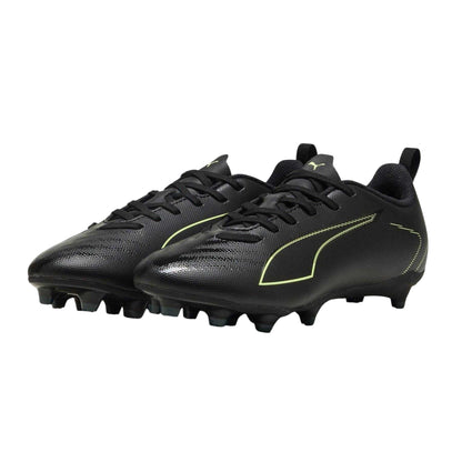 Black-Green - Pack Shot - Puma Childrens-Kids Ultra 6 Play FG AG Football Boots