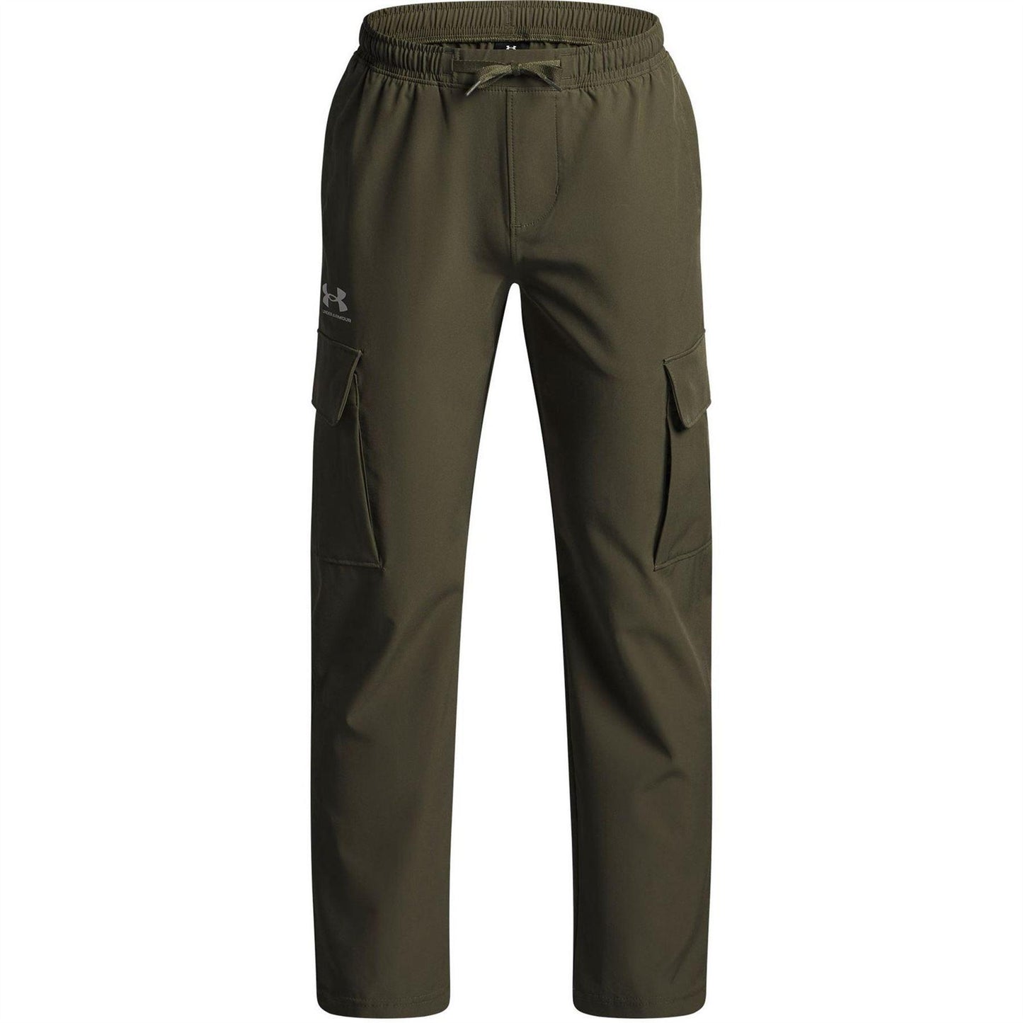 Green - Front - Under Armour Boys Icon Woven Jogging Bottoms