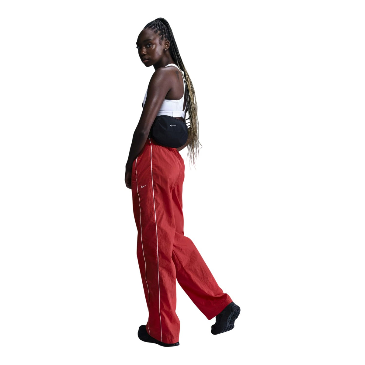 Red-Sail - Back - Nike Womens-Ladies Wide Leg Jogging Bottoms