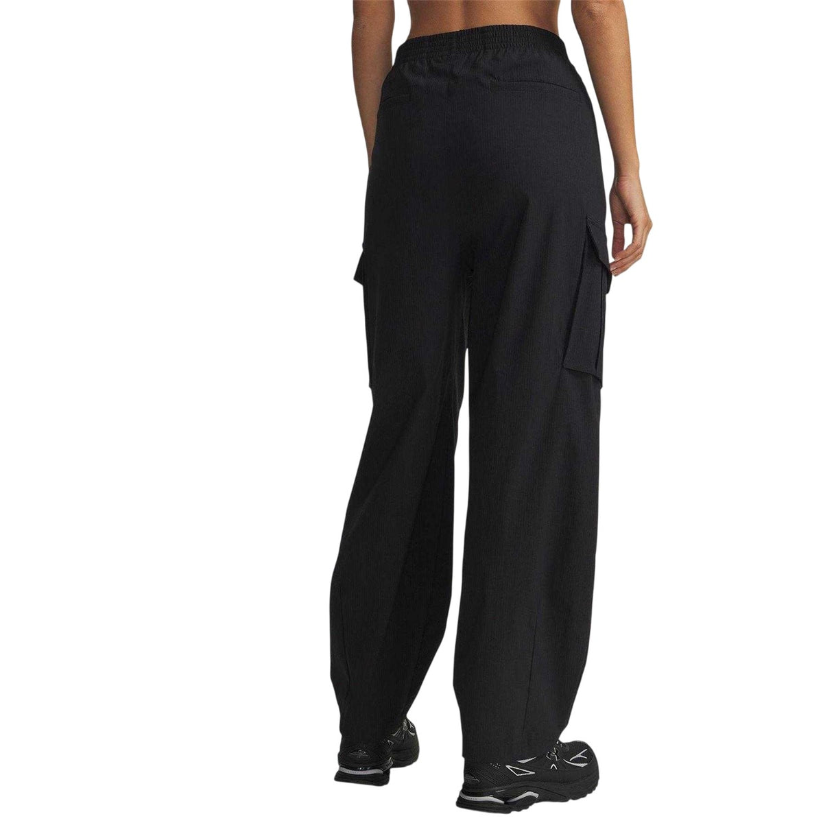 Black - Back - Under Armour Womens-Ladies Unstoppable Cargo Trousers