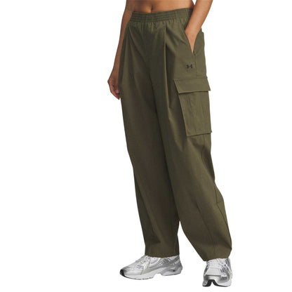 Green - Front - Under Armour Womens-Ladies Unstoppable Cargo Trousers
