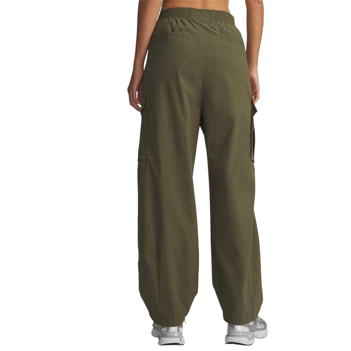 Green - Back - Under Armour Womens-Ladies Unstoppable Cargo Trousers