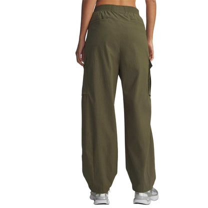 Green - Back - Under Armour Womens-Ladies Unstoppable Cargo Trousers
