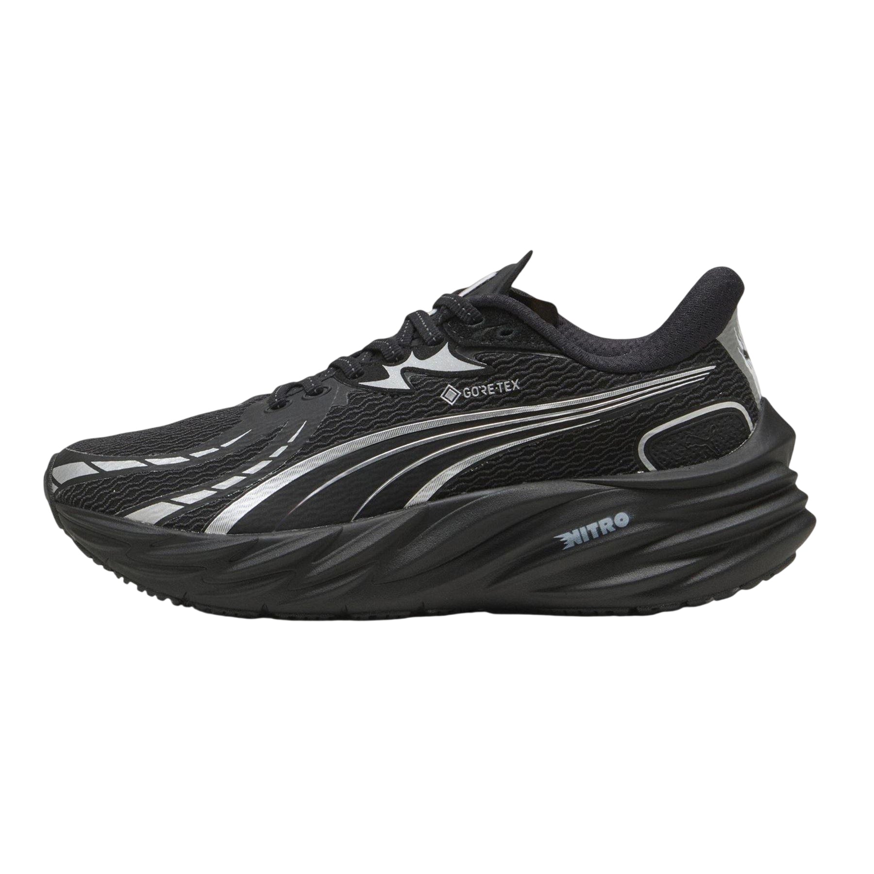 Black-Silver - Back - Puma Unisex Adult Velocity Nitro 4 Running Trainers