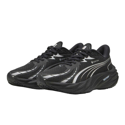 Black-Silver - Pack Shot - Puma Unisex Adult Velocity Nitro 4 Running Trainers