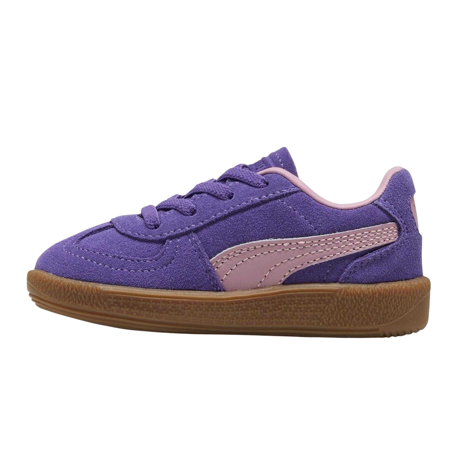 Purple - Back - Puma Childrens-Kids Palermo Suede Trainers