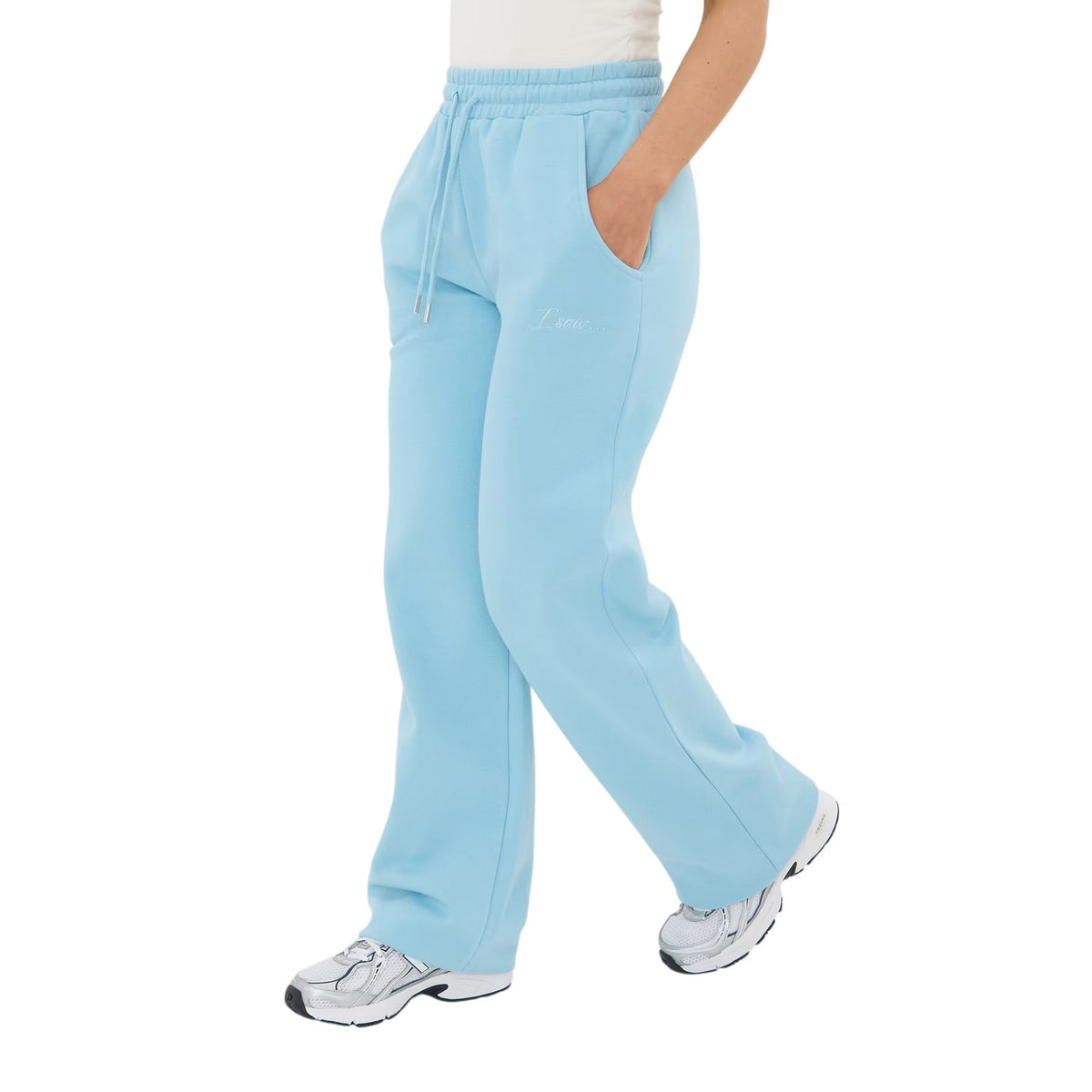 Blue - Side - I Saw It First Womens-Ladies Drawstring Joggers