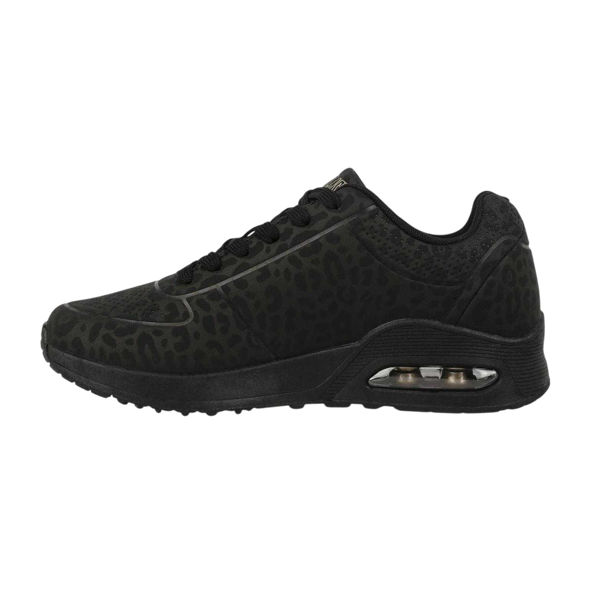 Black - Back - Everlast Womens-Ladies Kaiso Leopard Print Trainers