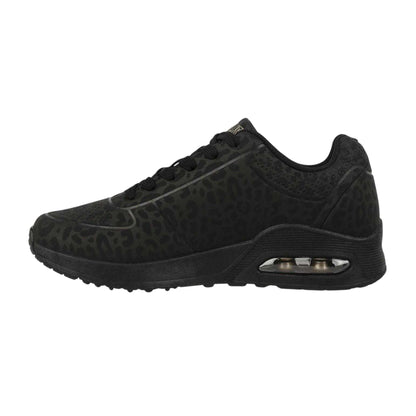 Black - Back - Everlast Womens-Ladies Kaiso Leopard Print Trainers