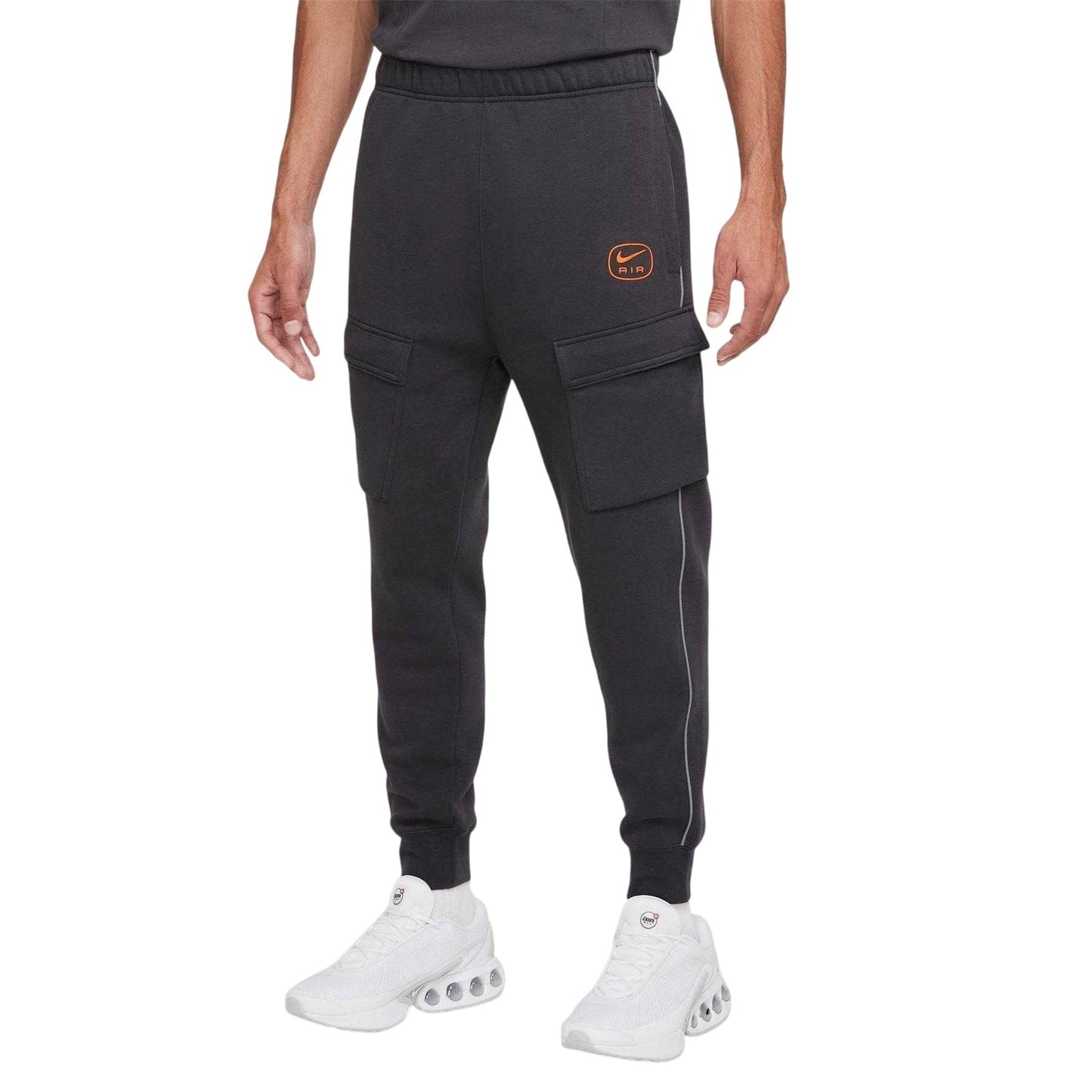 Anthracite - Back - Nike Mens Air Fleece Cargo Jogging Bottoms
