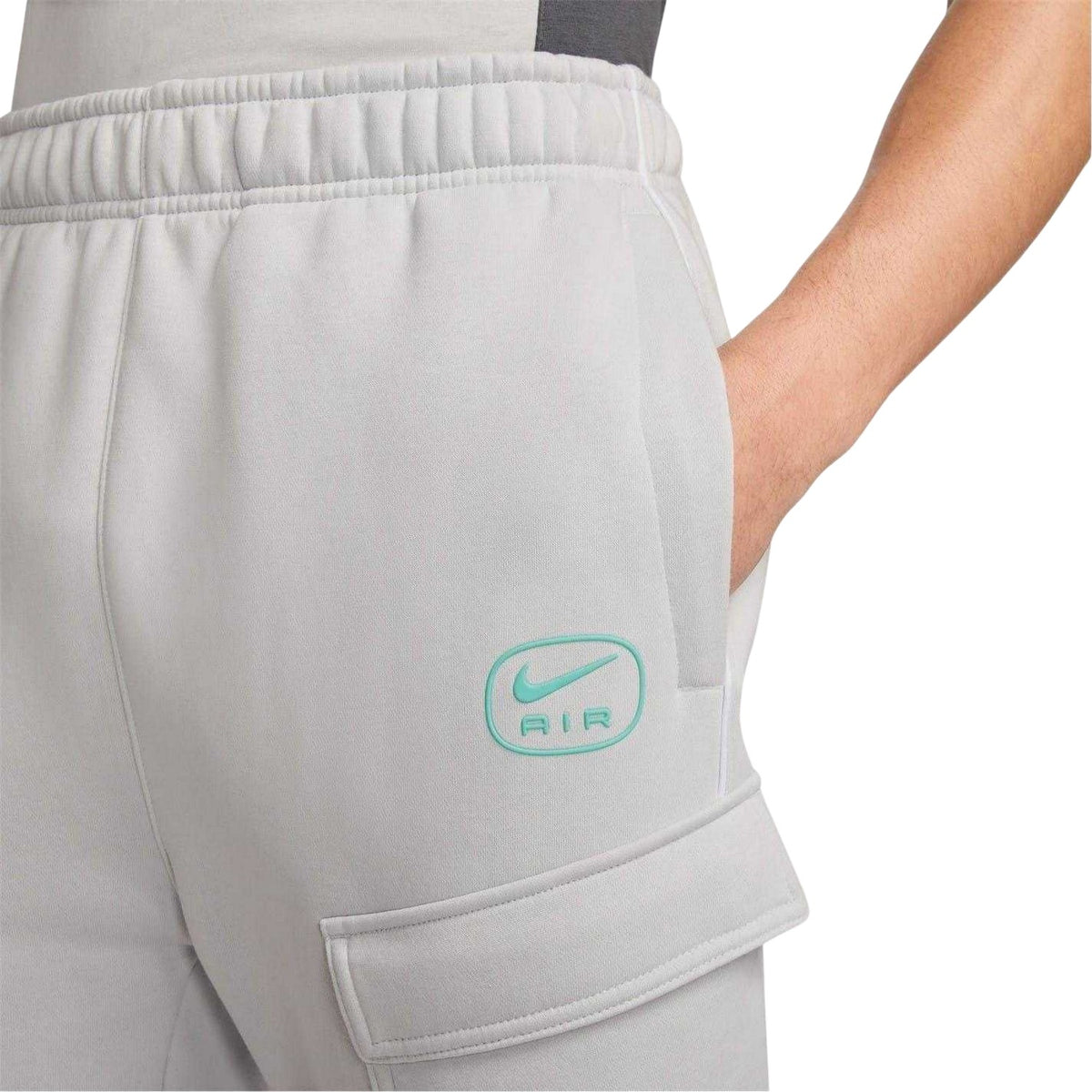 Grey-White - Lifestyle - Nike Mens Air Fleece Cargo Jogging Bottoms