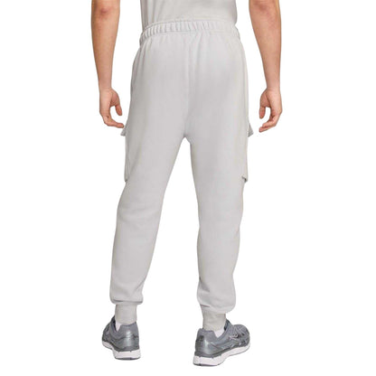 Grey-White - Back - Nike Mens Air Fleece Cargo Jogging Bottoms