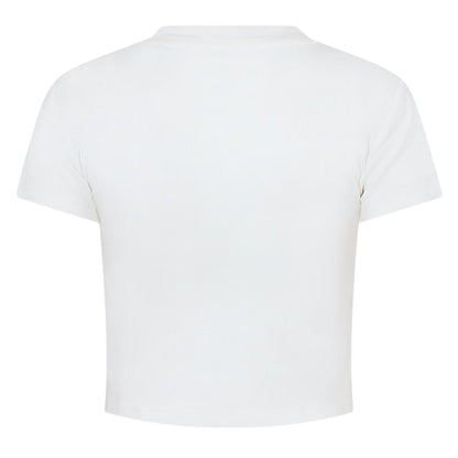 White - Back - Levis Womens-Ladies Logo Cropped Boxy T-Shirt