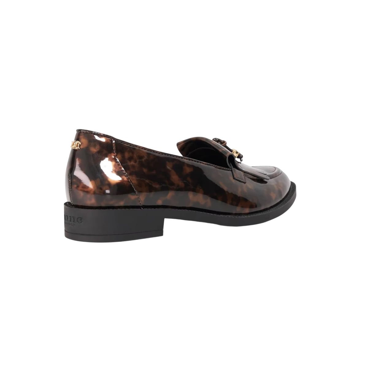 Multicoloured - Back - Dune London Womens-Ladies Globetrot Tortoise Shell Tassel Flat Loafers