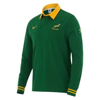 Green - Side - Nike Mens Springboks Classic 2026 Long-Sleeved Polo Shirt
