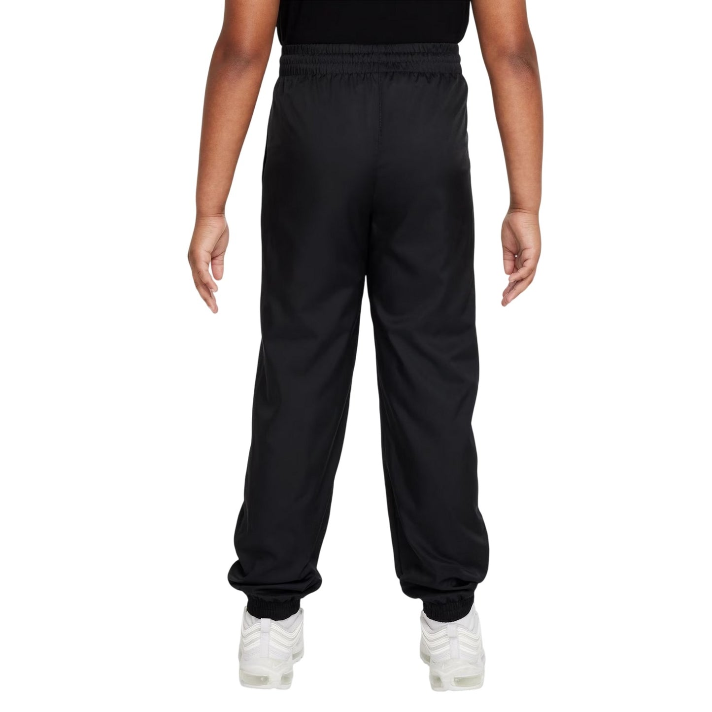 Black-White - Back - Nike Childrens-Kids Club Woven Logo Jogging Bottoms