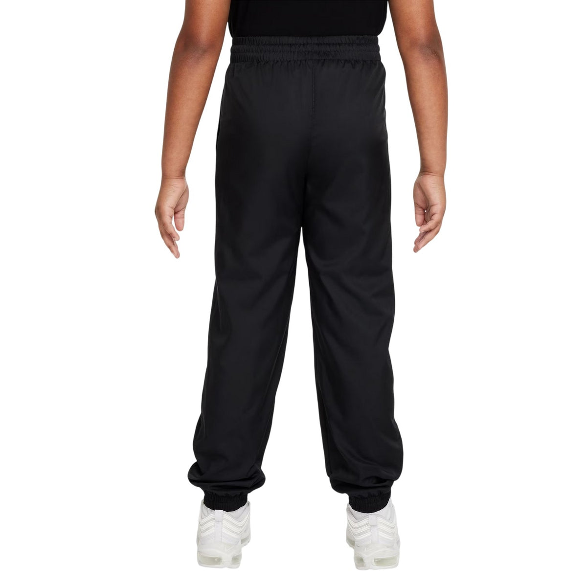 Black-White - Back - Nike Childrens-Kids Club Woven Logo Jogging Bottoms