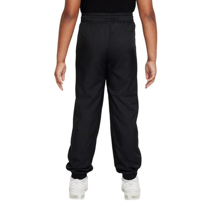 Black-White - Back - Nike Childrens-Kids Club Woven Logo Jogging Bottoms