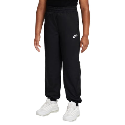 Black-White - Front - Nike Childrens-Kids Club Woven Logo Jogging Bottoms