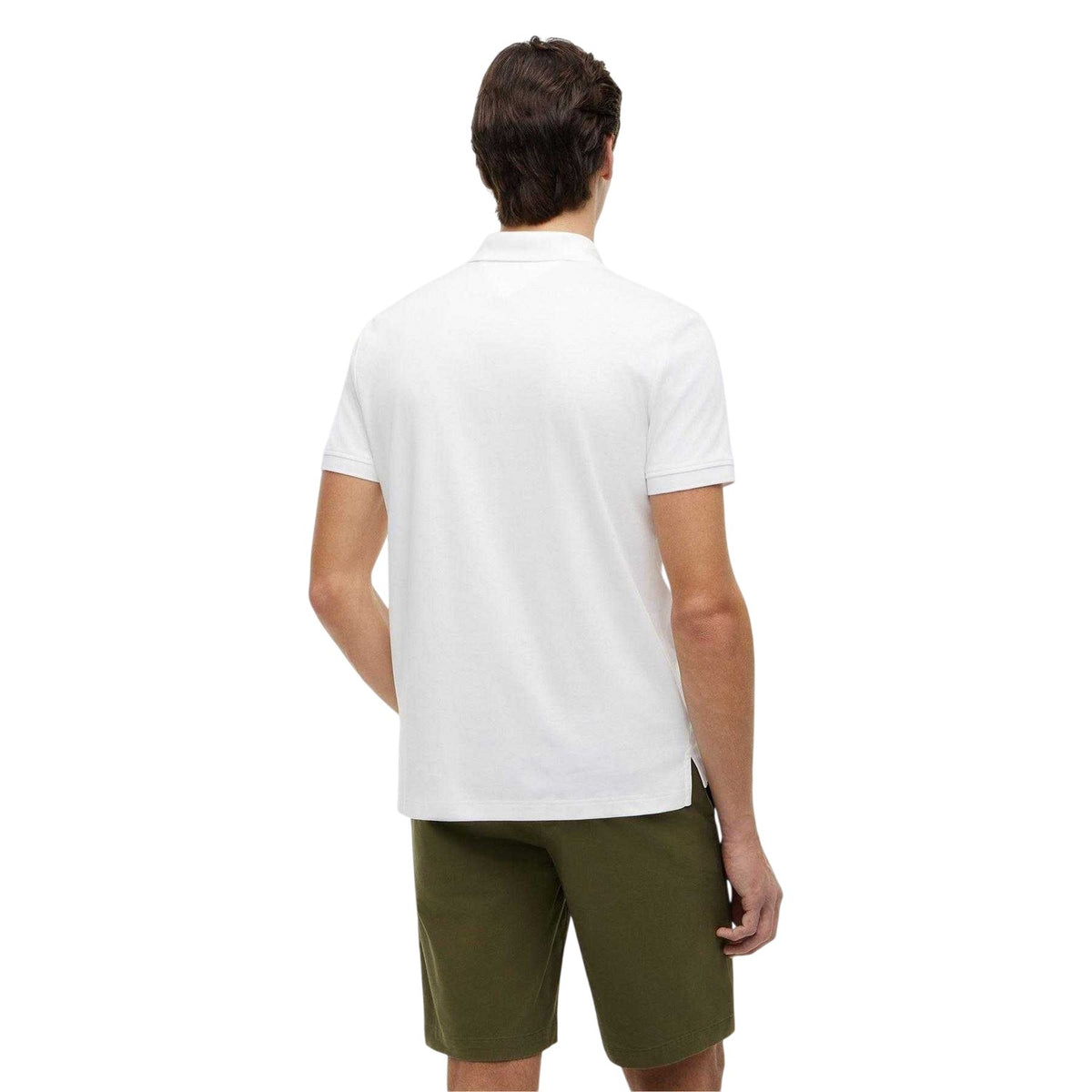 White - Back - Tommy Hilfiger Mens Quarter Zip Regular Polo Shirt