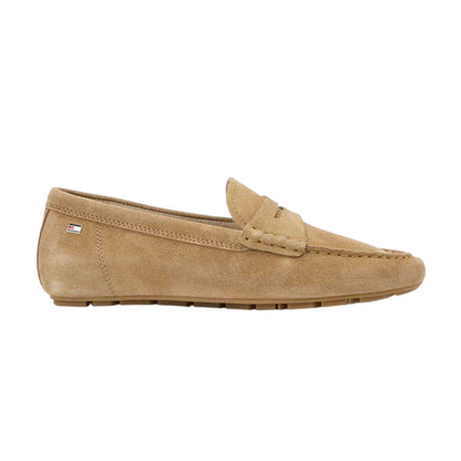 Safari - Front - Tommy Hilfiger Womens-Ladies Suede Flat Loafers